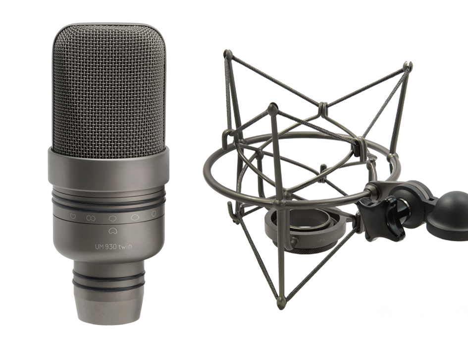 mit elastischer Aufhängung EA 92, Mikrofonanschlusskabel C 93.01,im Aluminiumkoffer 450 mm x 350 mm x 160 mm dunkel bronze